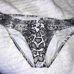 Snake print bikini bottom